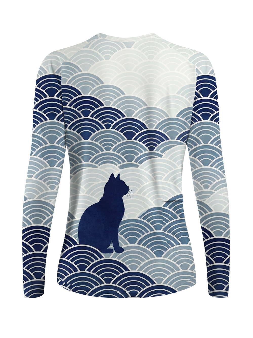 Orionride Cat And Waves Women's Quick Dry Downhill Jersey