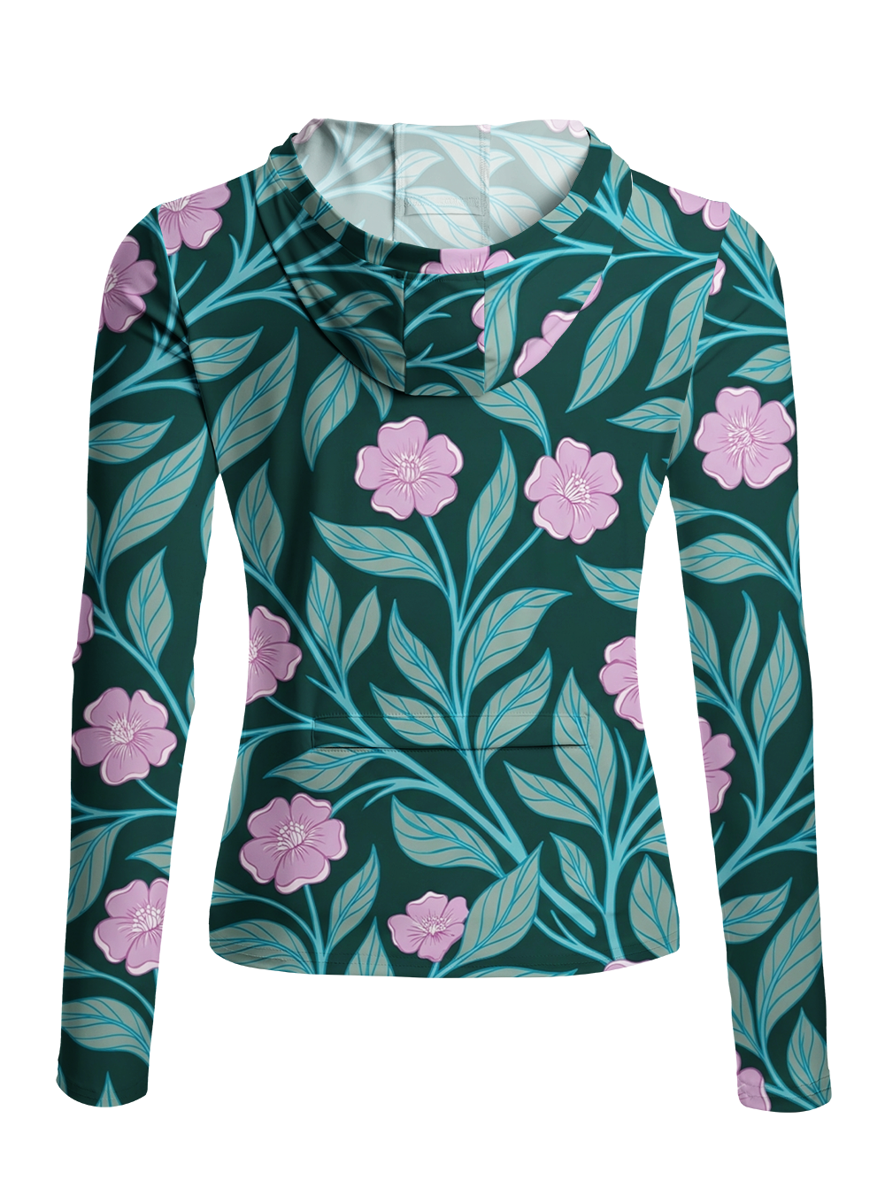Orionride Matte Floral Women's Long Sleeve Cycling Hoodie Shirt