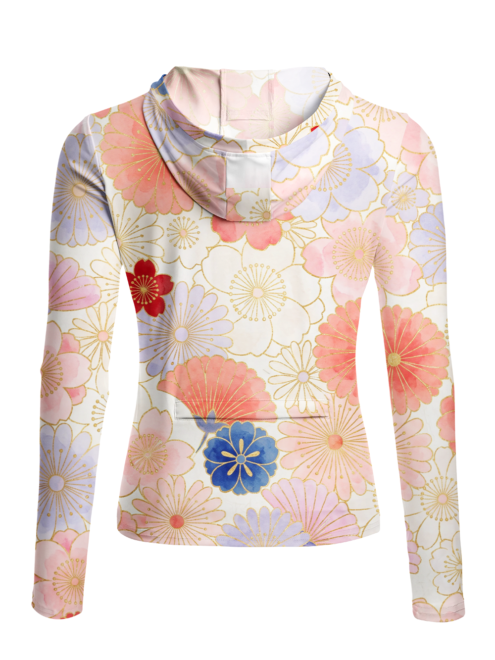 Orionride Sweet Florals Women's Long Sleeve Cycling Hoodie Shirt