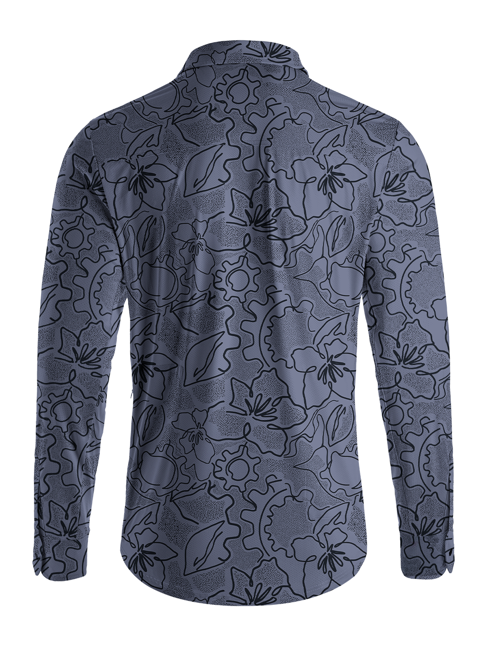 OrionrideTropical Leaves Men's Stretchy Breathable Long Sleeve Gravel Shirt