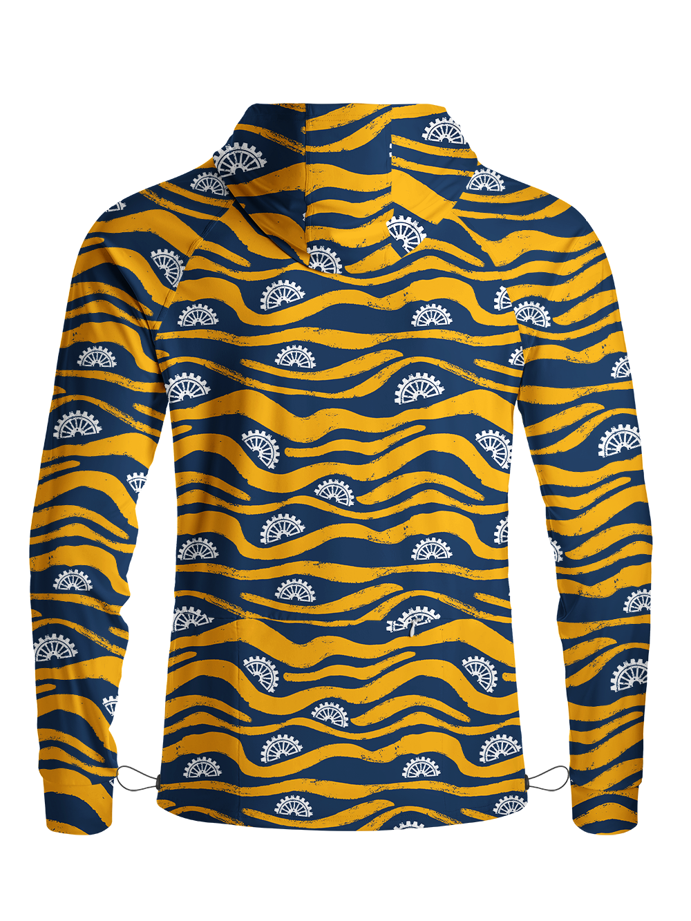 Orionride Gear Contour Lines Long Sleeve Cycling Hoodie Shirt