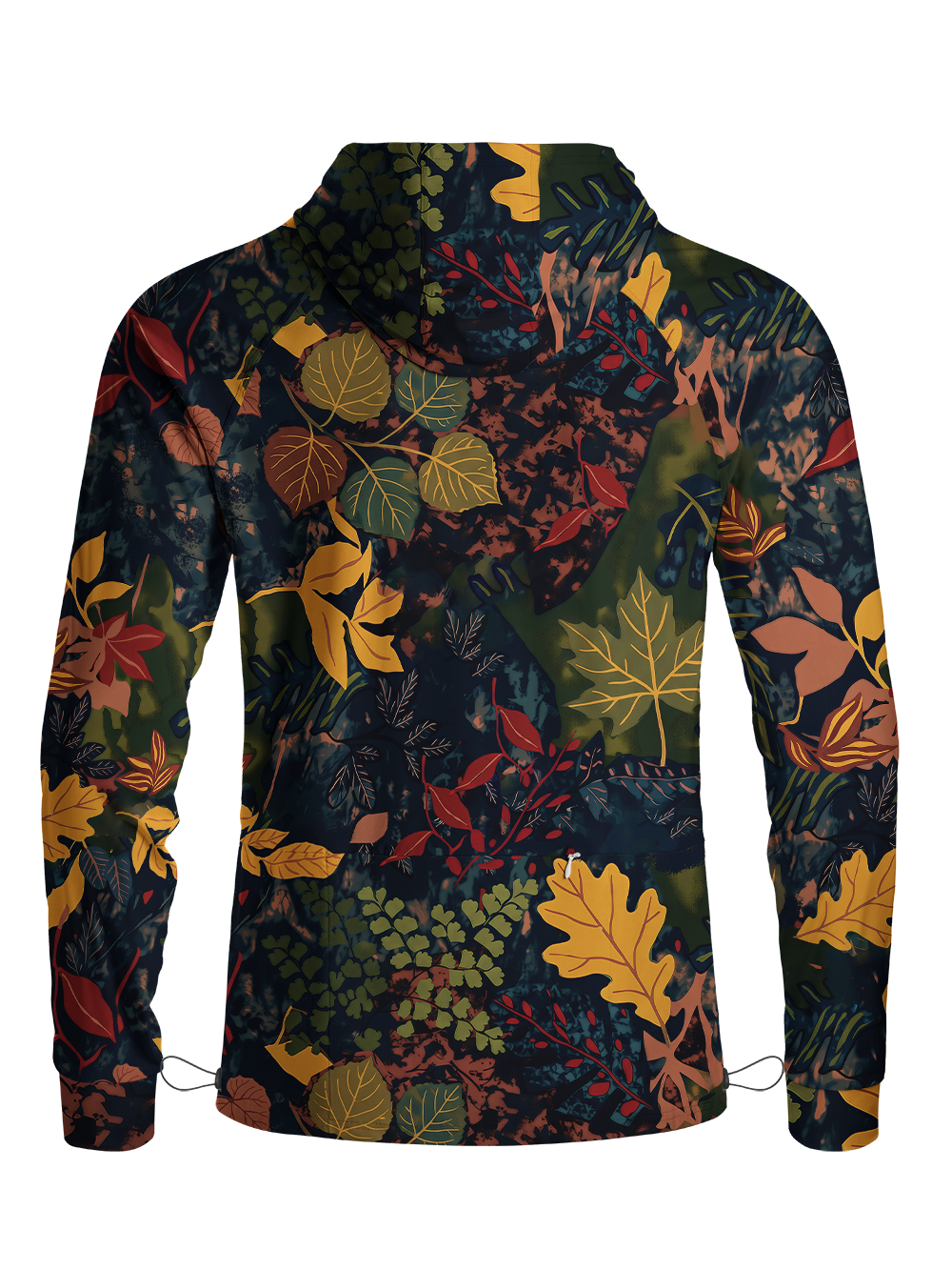 Orionride Fallen Leaves Long Sleeve Cycling Hoodie Shirt