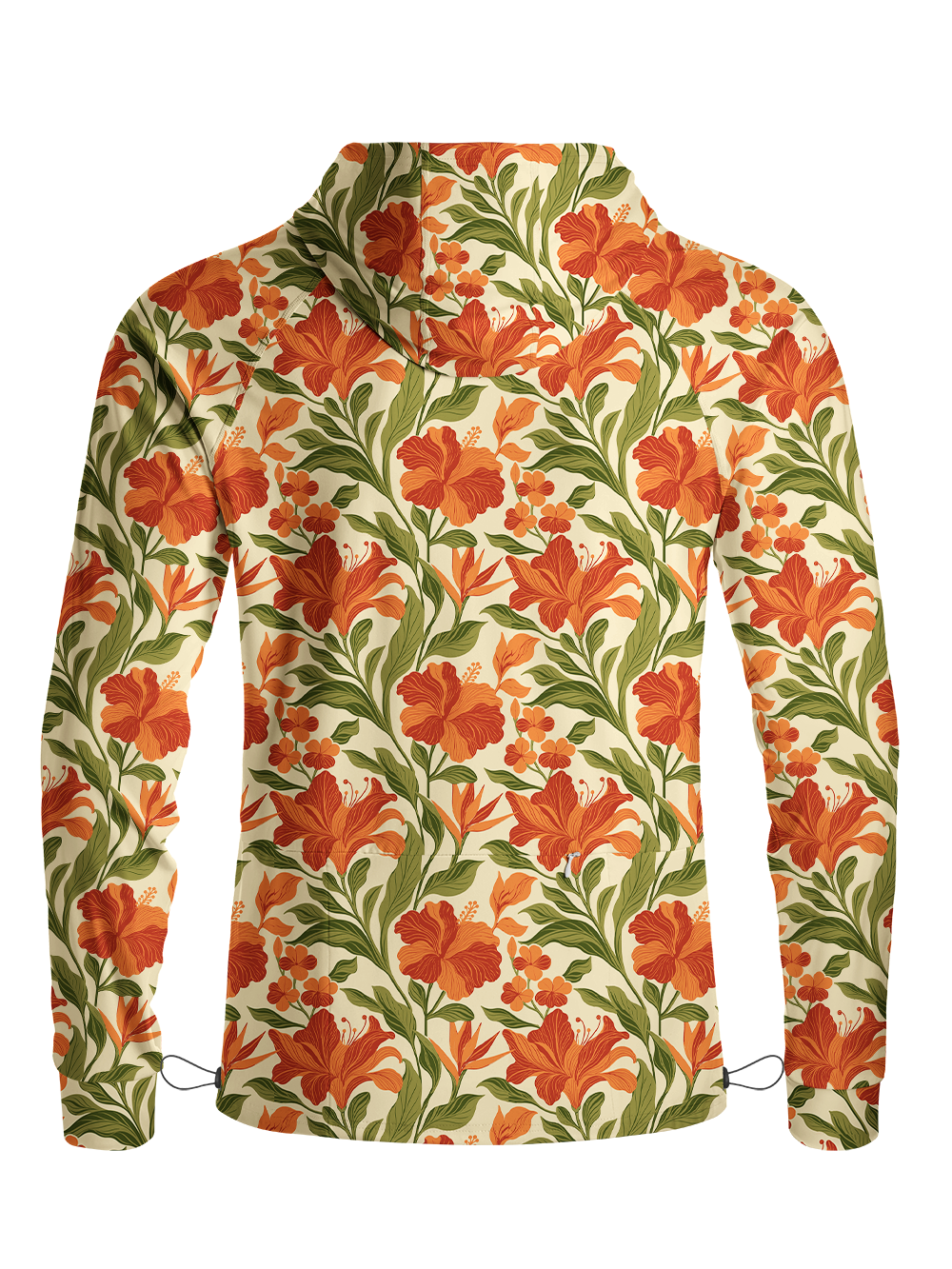 Orionride Tropical Bloom Long Sleeve Cycling Hoodie Shirt