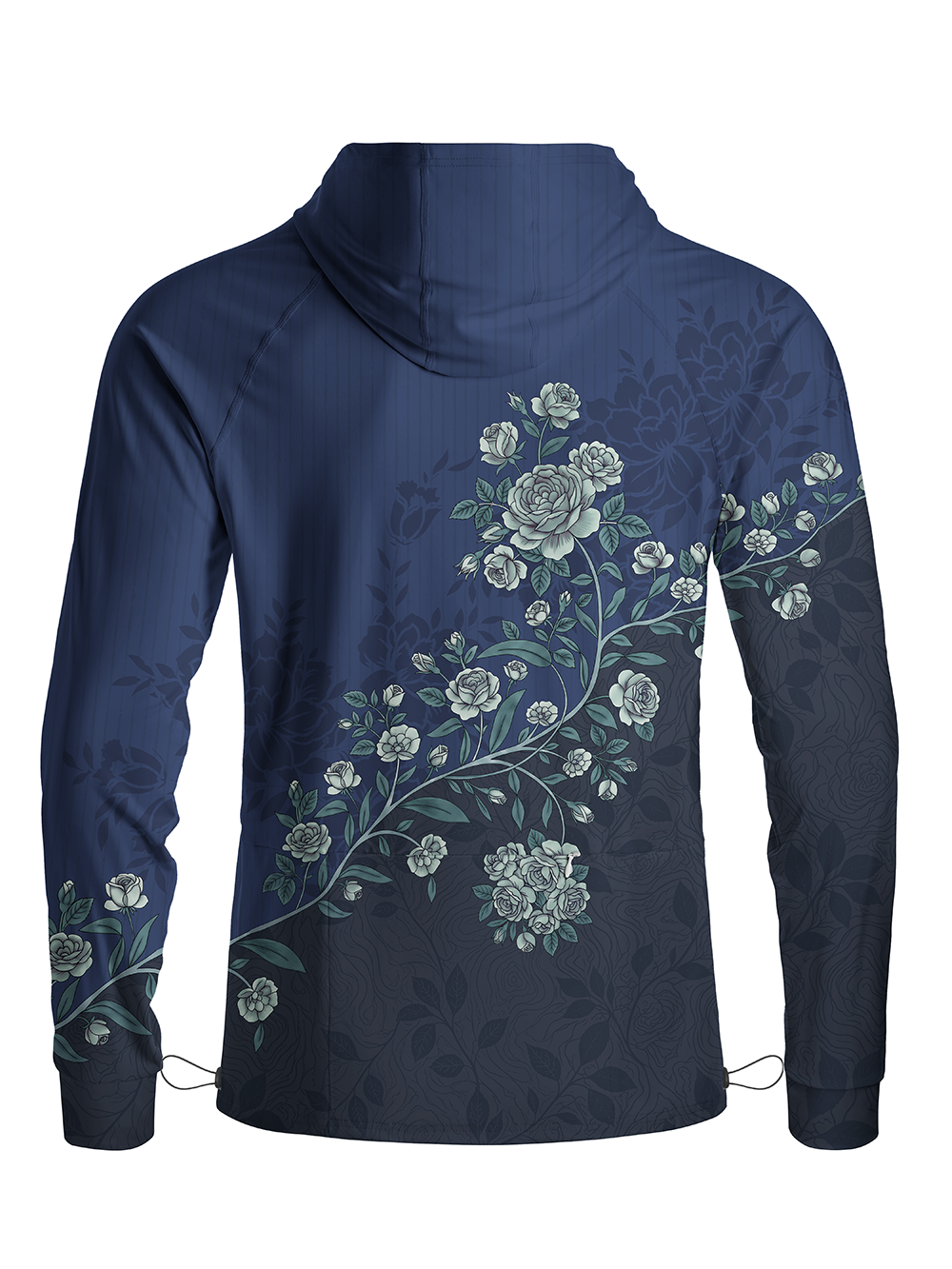 Orionride Gold Rose Shadow Long Sleeve Cycling Hoodie Shirt