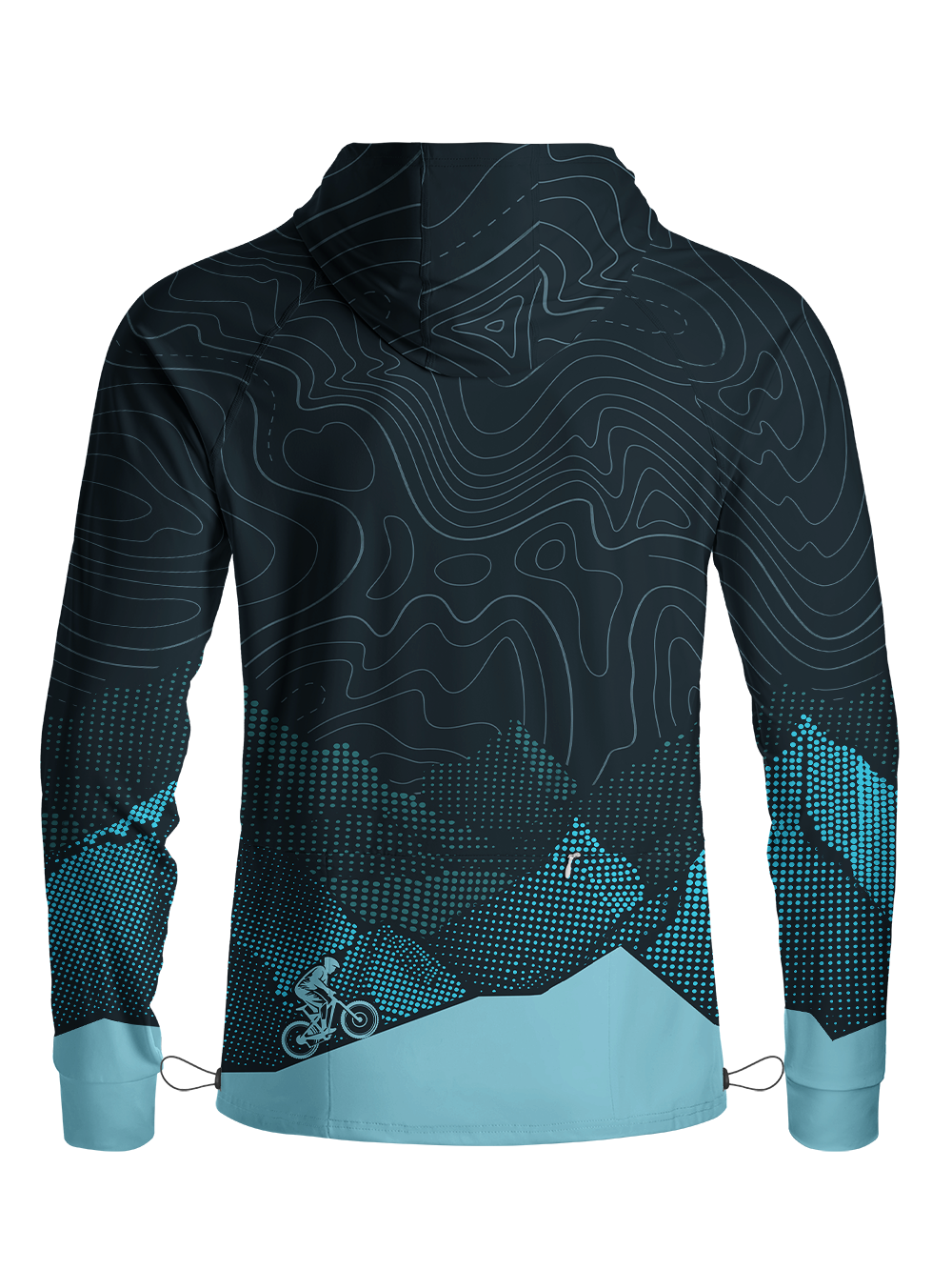 Orionride Real And Virtual Mountain Long Sleeve Cycling Hoodie Shirt