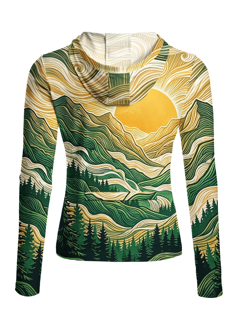 Orionride Sunlight On The Mountain Women's Long Sleeve Cycling Hoodie Shirt
