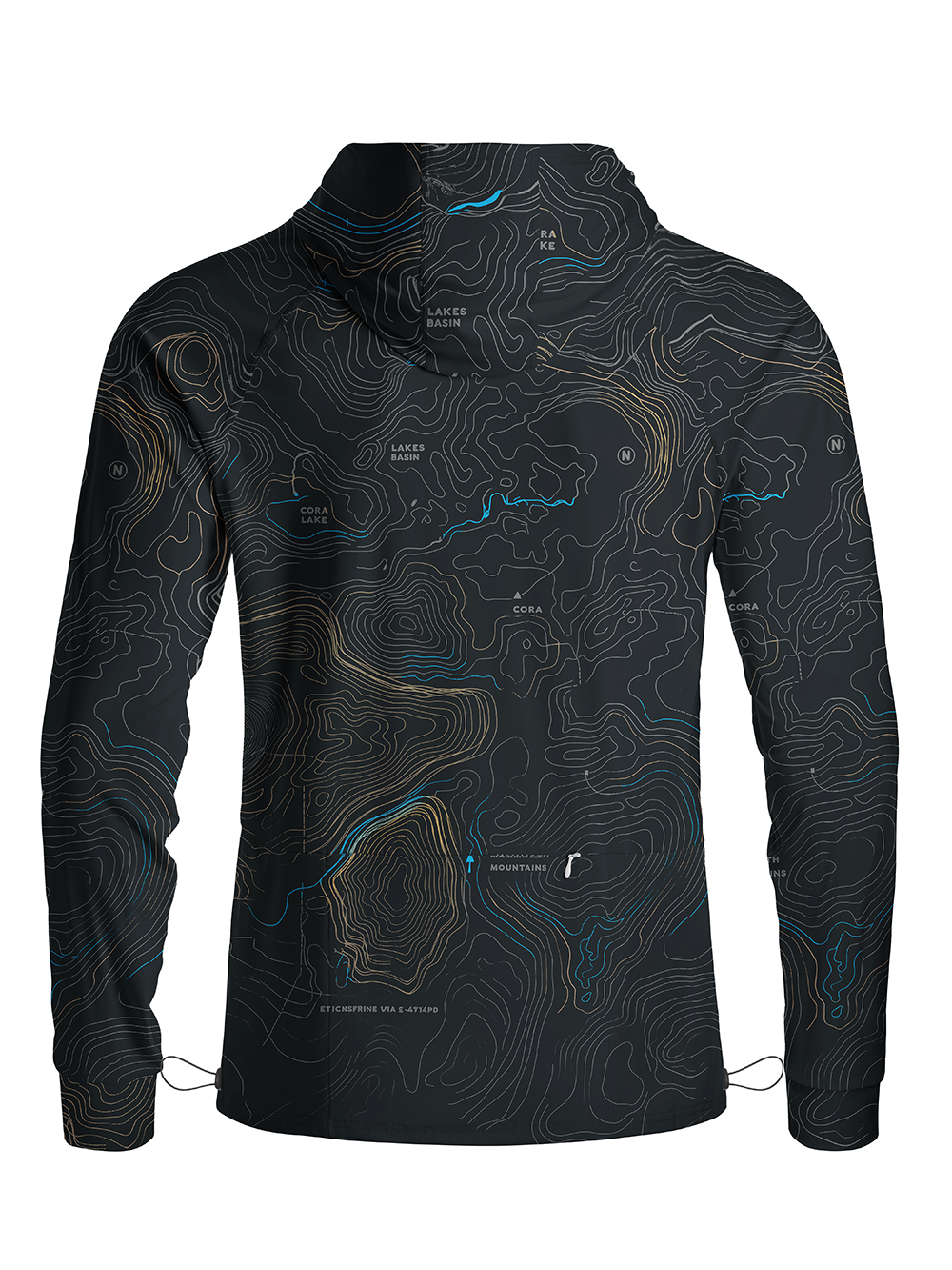 Orionride Panoramic Map Long Sleeve Cycling Hoodie Shirt Customized