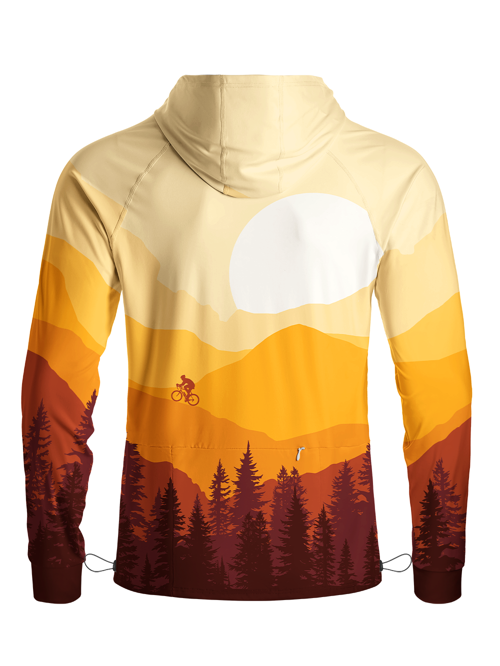 Orionride Warm Pine Shadow Long Sleeve Cycling Hoodie Shirt