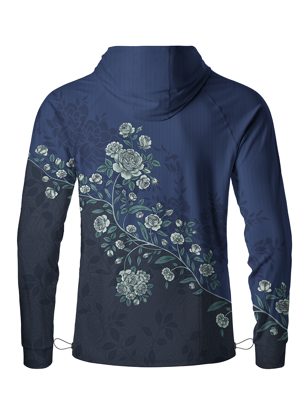 Orionride Gold Rose Shadow Long Sleeve Cycling Hoodie Shirt