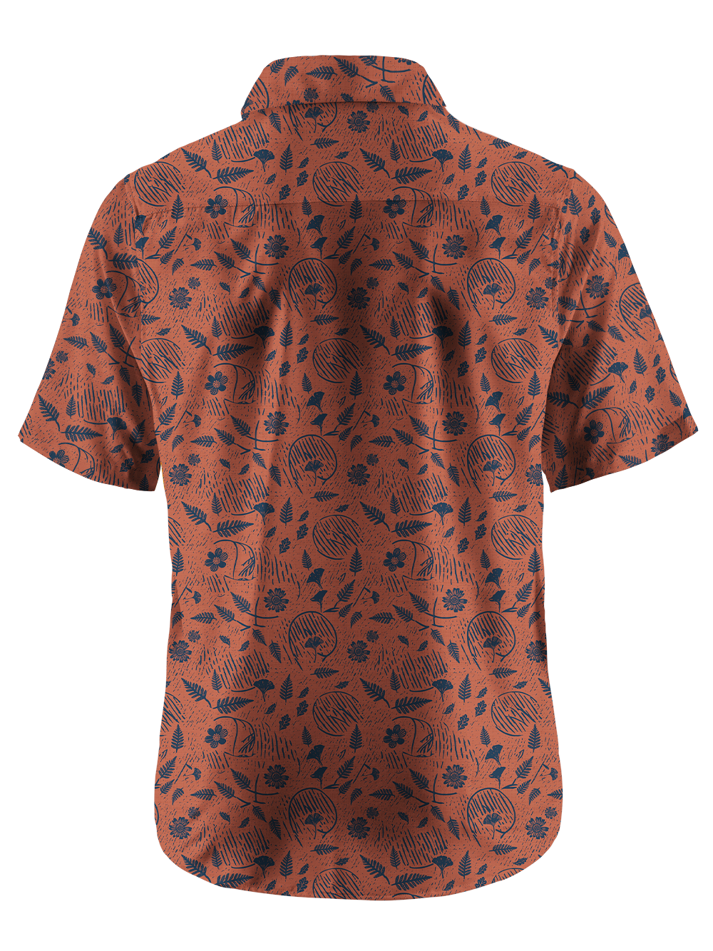 Orionride Plum Botanical Zipper Pockets Ultra Lightweight Short Sleeves Gravel Shirt