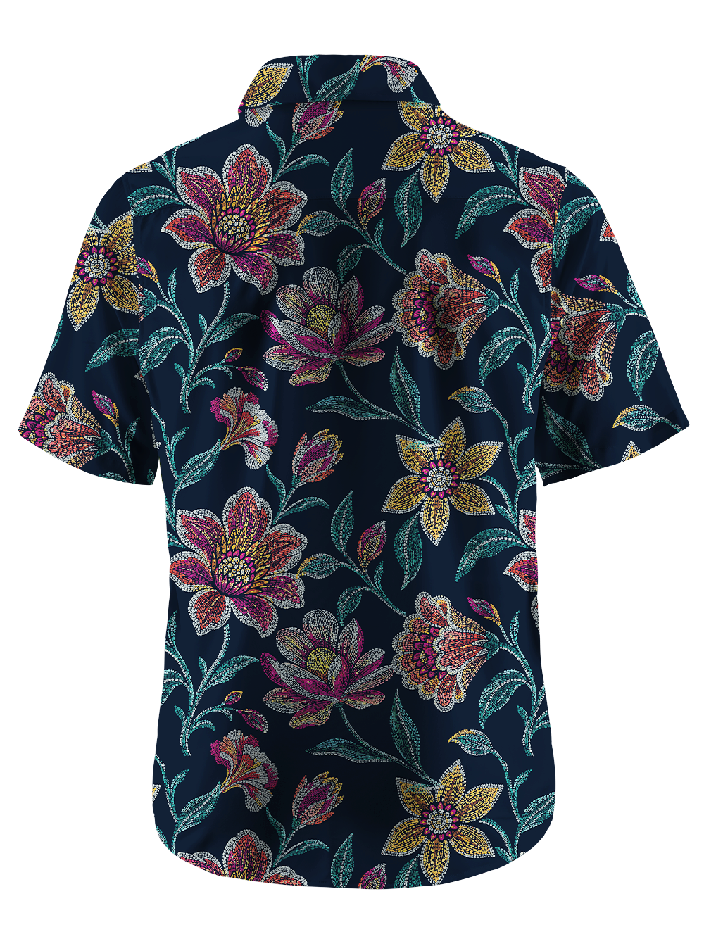 Orionride Beaded Floral Zipper Pockets Ultra Lightweight Short Sleeves Gravel Shirt