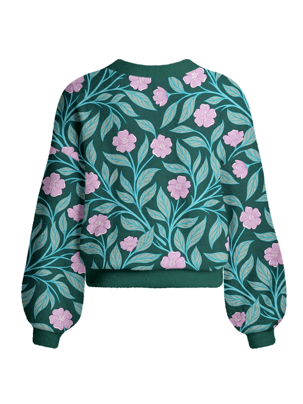 Orionride Matte Floral Women's Fuzzy Knit Cardigan