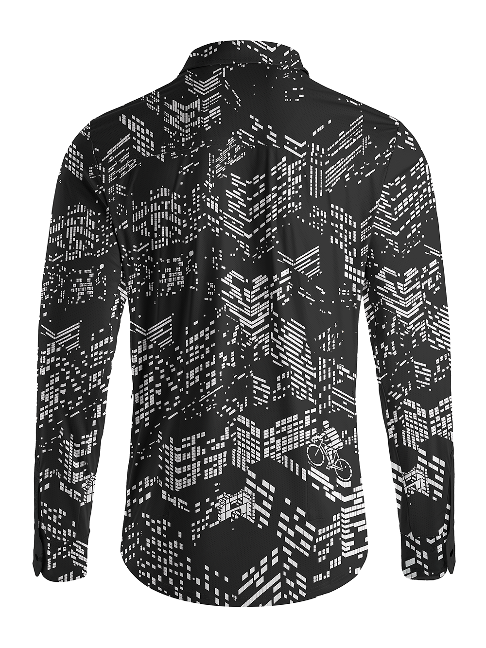 Orionride City Maze Men's Stretchy Breathable Long Sleeve Gravel Shirt