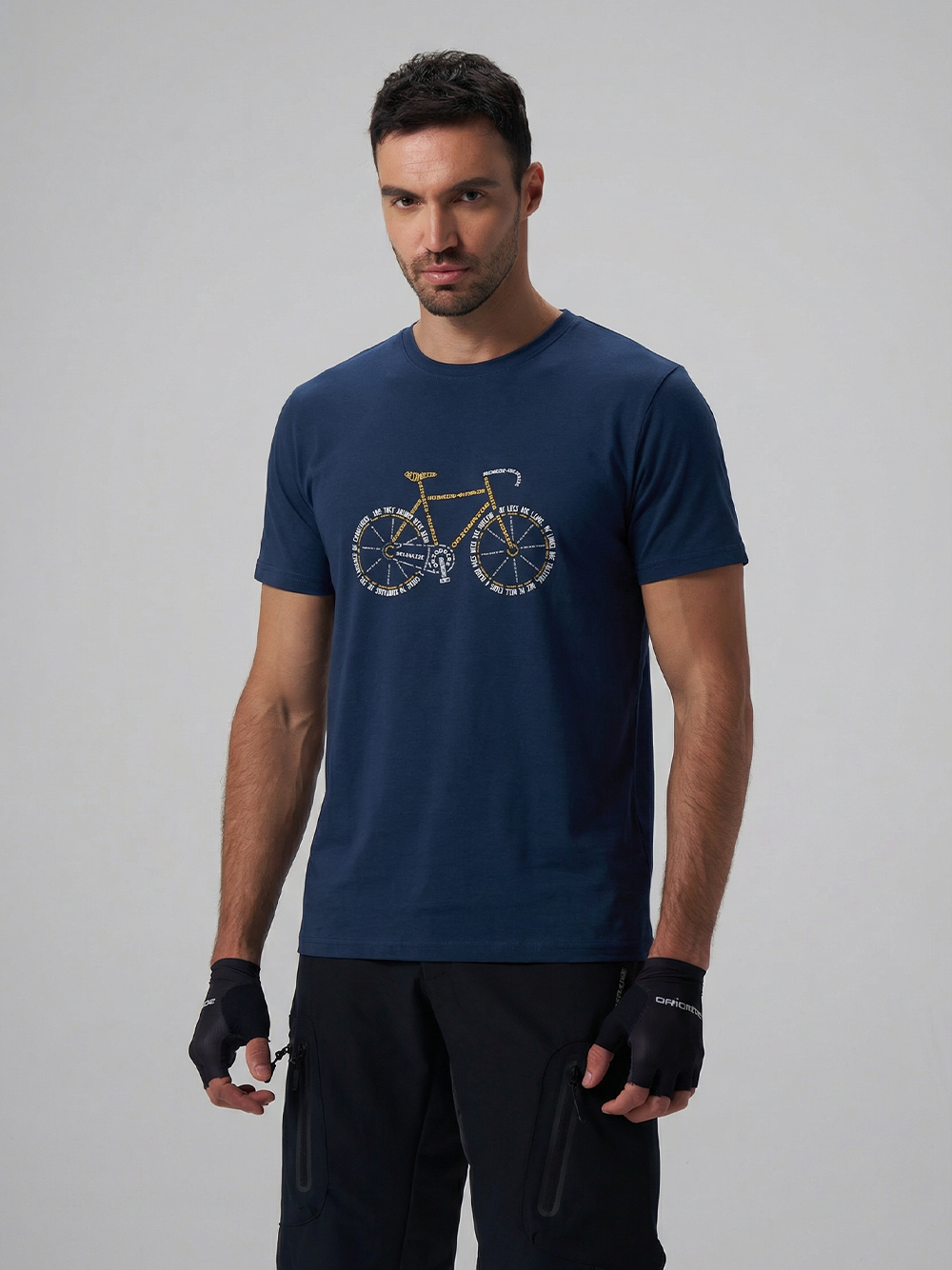 Orionride Letter Stitching Bicycle Short Sleeves Bike T-Shirt