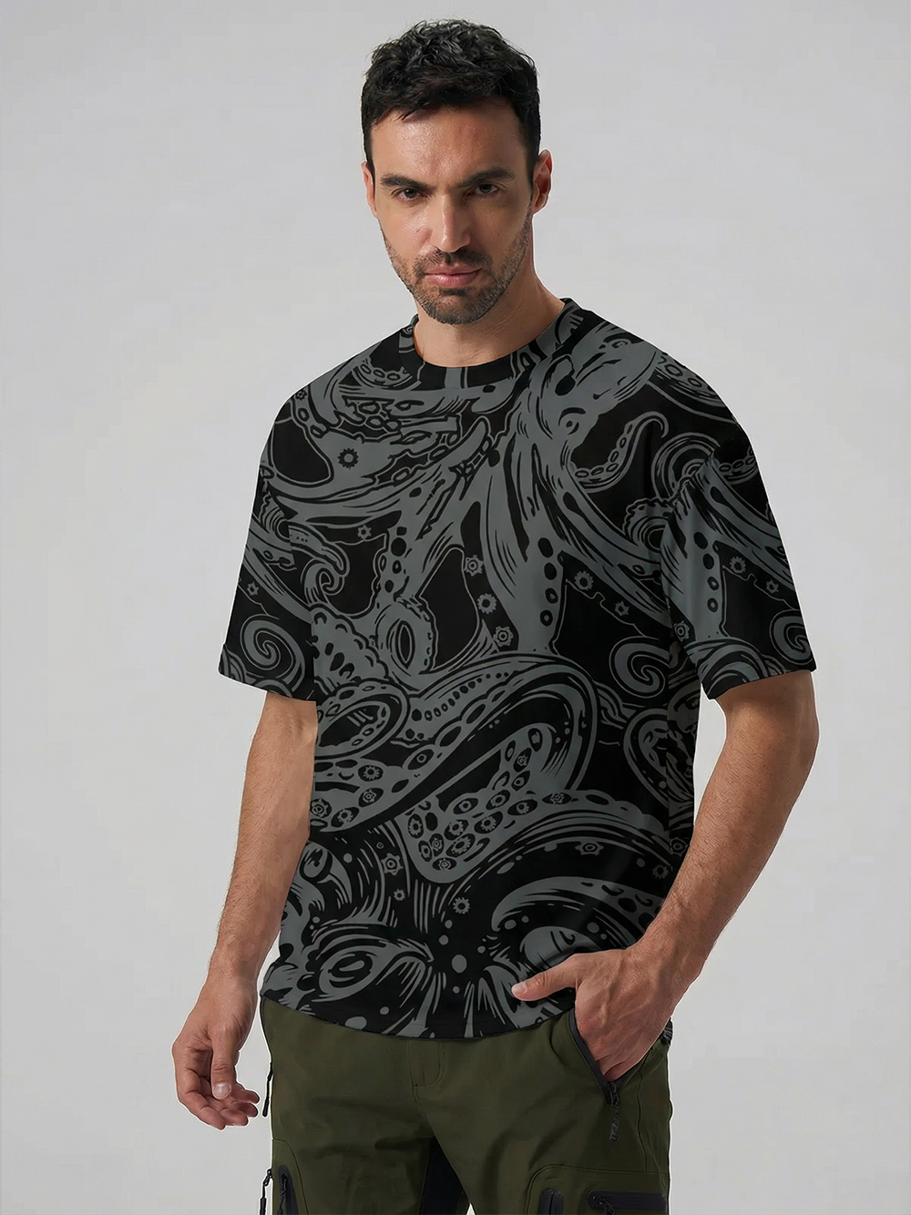Orionride Octopus Tentacles Oversized All-Over Print T-Shirt