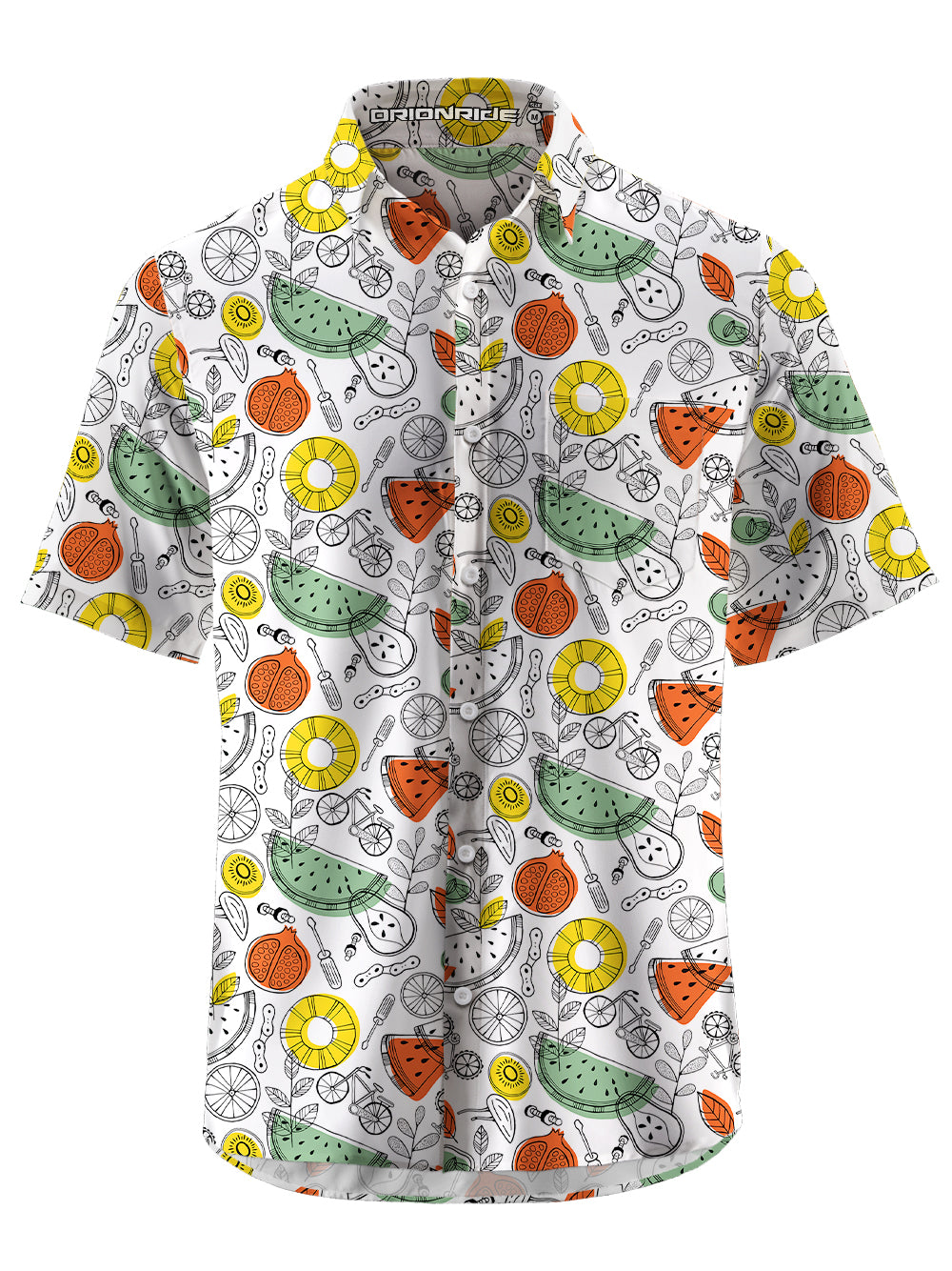 Orionride Fruit Parts Zipper Pockets Ultra Lightweight Short Sleeves Gravel Shirt