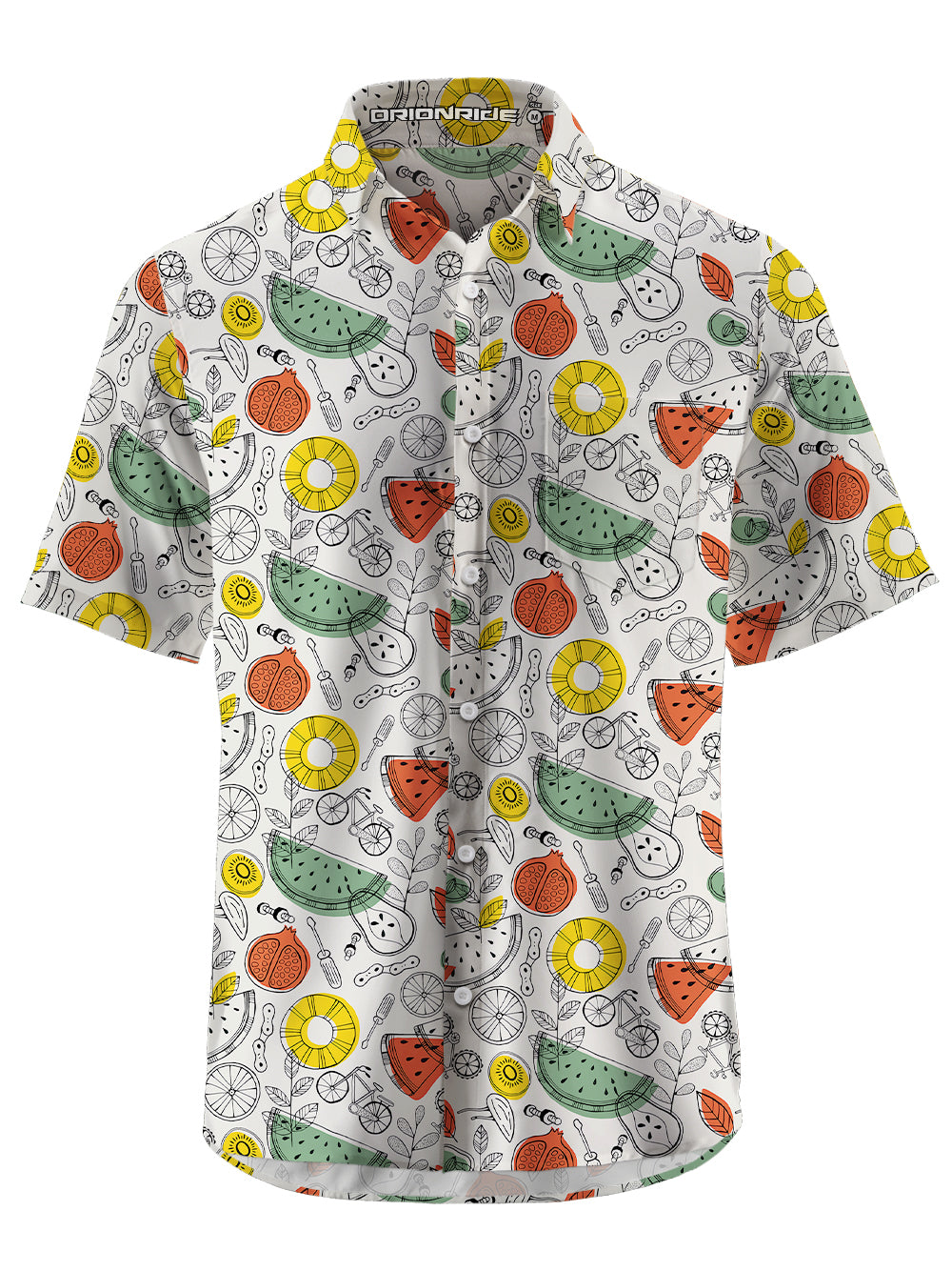 Orionride Fruit Parts Zipper Pockets Ultra Lightweight Short Sleeves Gravel Shirt