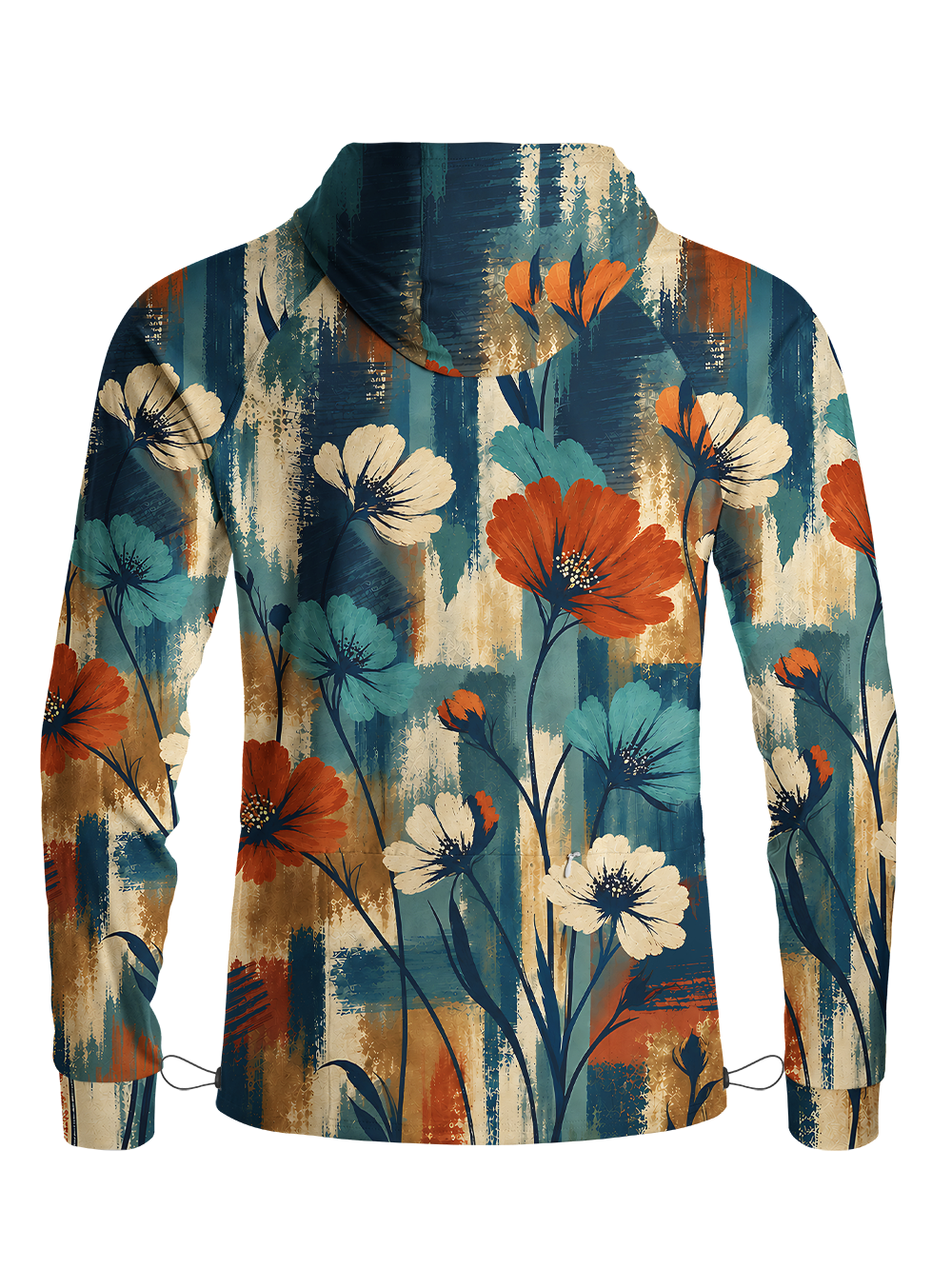 Orionride Brushstroke Garden Long Sleeve Cycling Hoodie Shirt