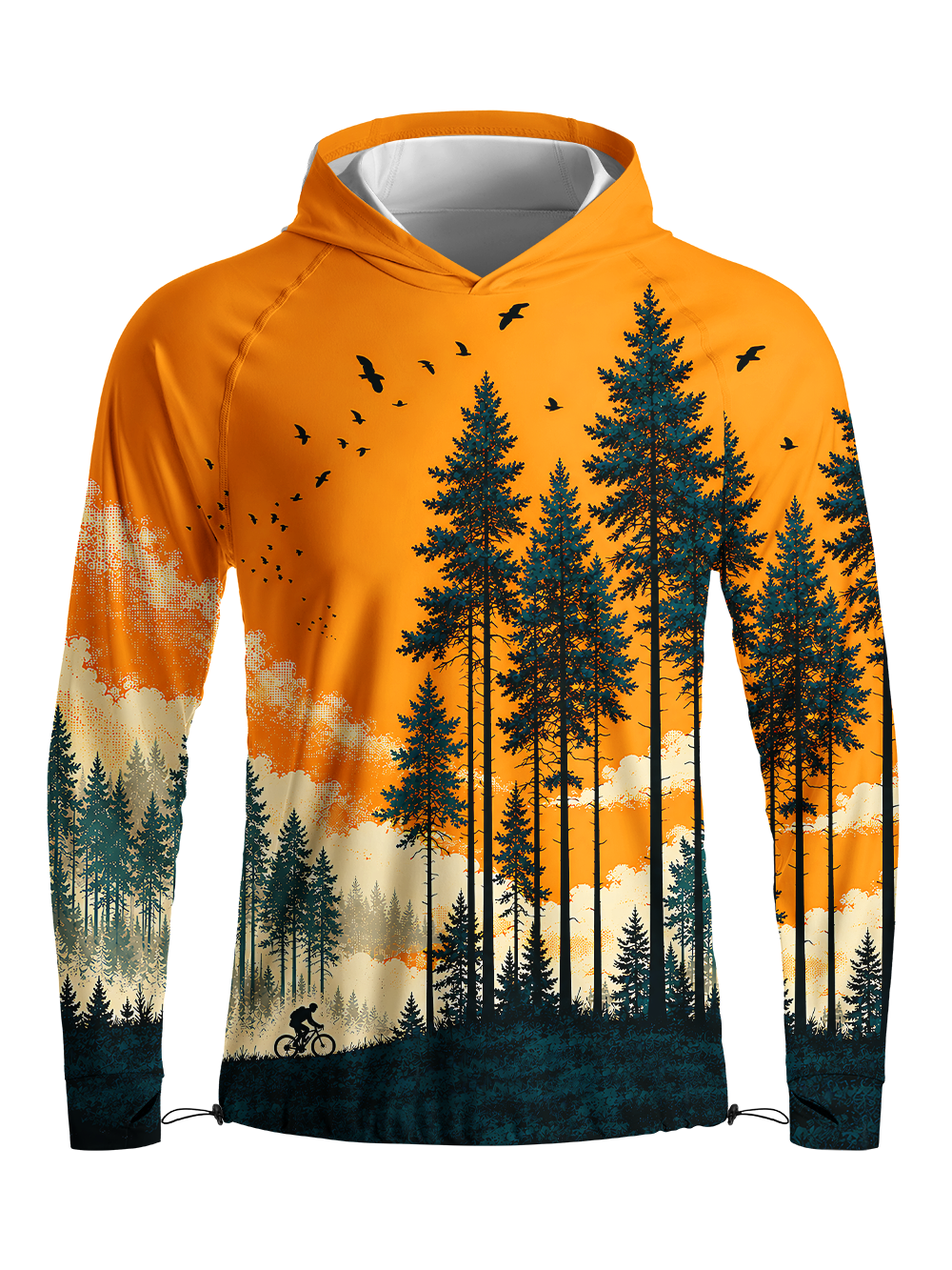 Orionride Sunset Solitude Long Sleeve Cycling Hoodie Shirt