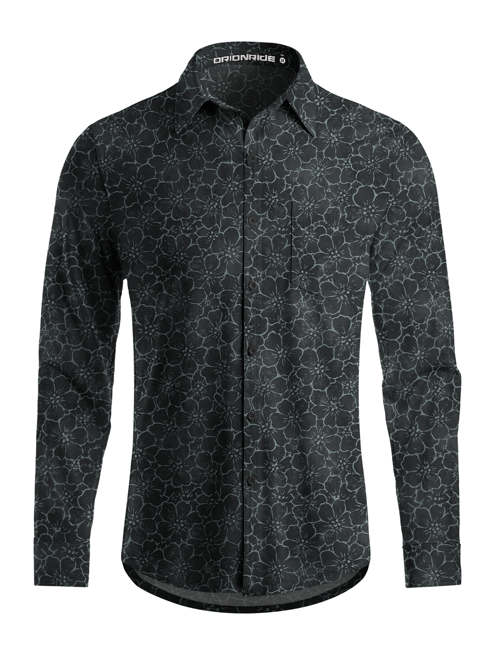 Orionride Dense Cherry Blossoms Men's Stretchy Breathable Long Sleeve Gravel Shirt