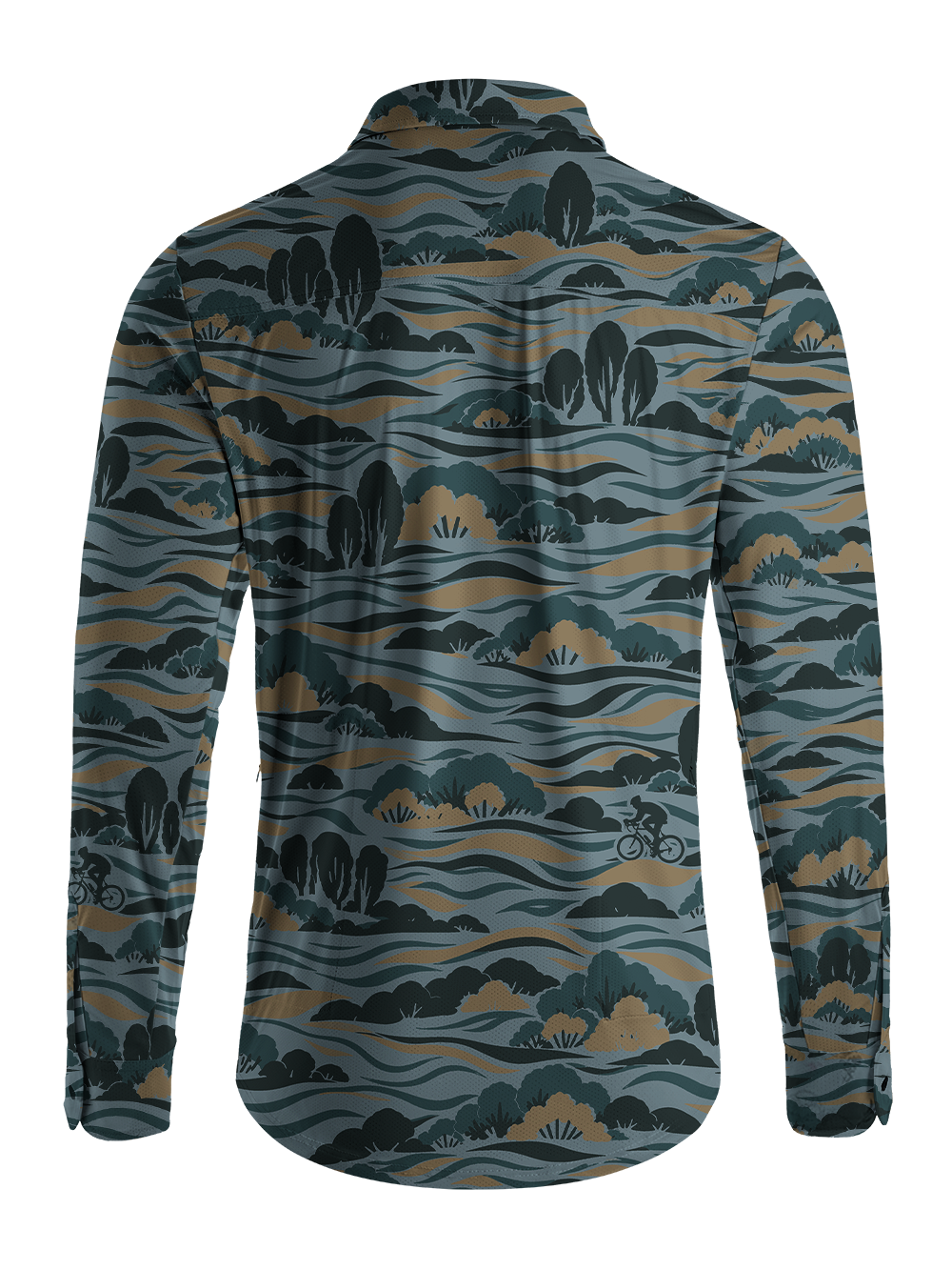 Orionride Rhythmic Vista Men's Stretchy Breathable Long Sleeve Gravel Shirt