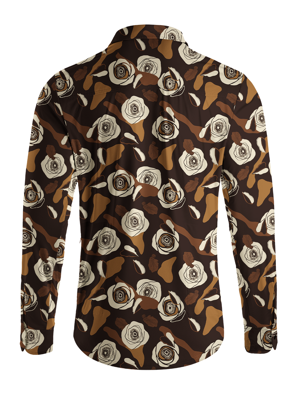 Orionride Abstract Garden Men's Stretchy Breathable Long Sleeve Gravel Shirt