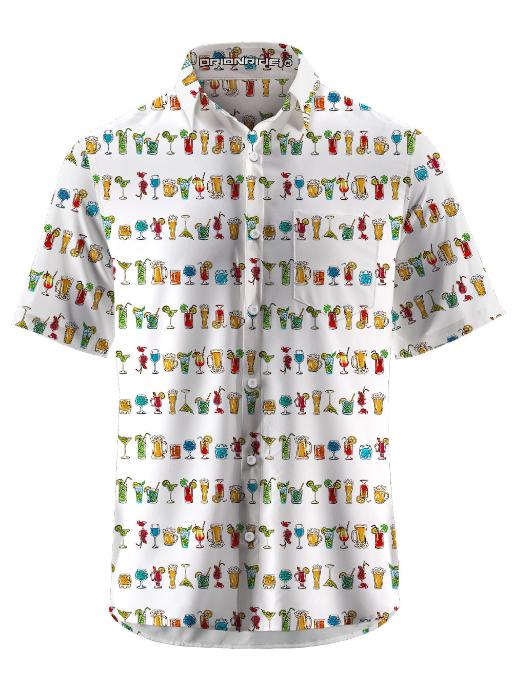 Orionride Cocktail Party Zipper Pockets Ultra Lightweight Short Sleeves Gravel Shirt