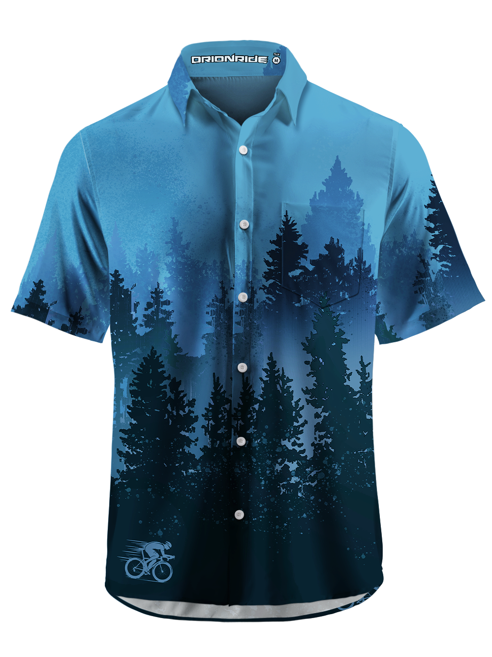 Orionride Explore The Forest Zipper Pockets Ultra Lightweight Short Sleeves Gravel Shirt