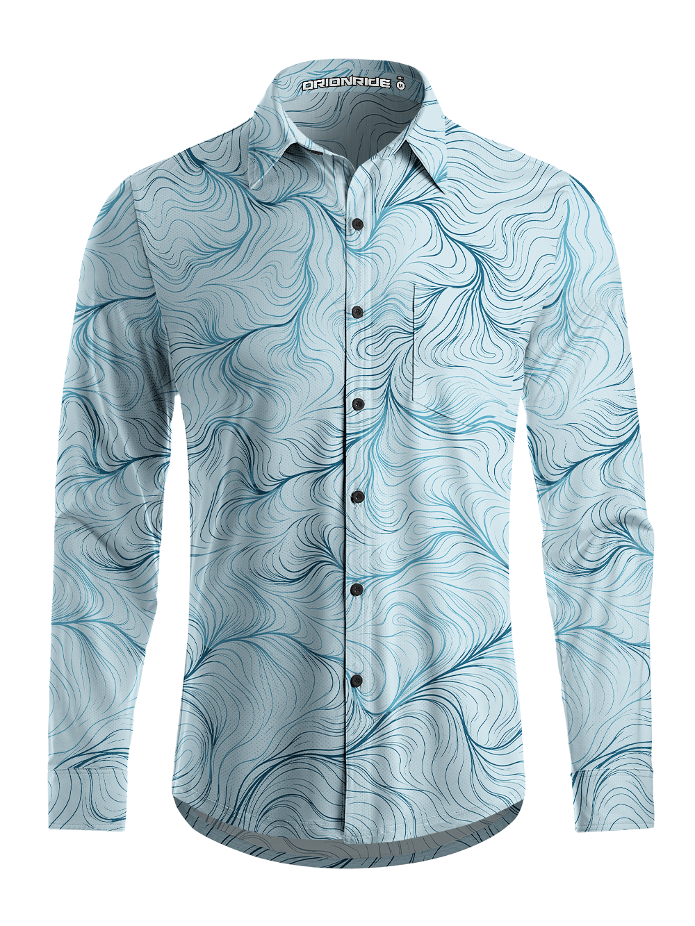Orionride Golden Currents Men's Stretchy Breathable Long Sleeve Gravel Shirt