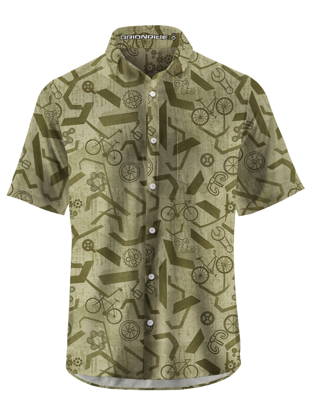 Orionride Geometric World Zipper Pockets Ultra Lightweight Short Sleeves Gravel Shirt