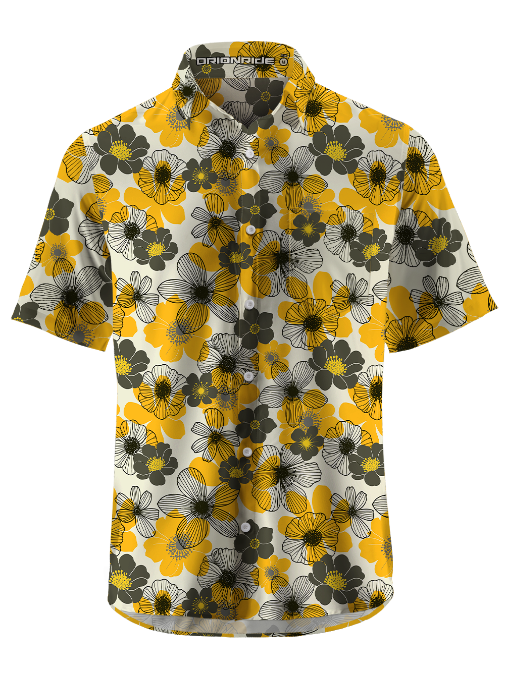 Orionride Overlay Bloom Zipper Pockets Ultra Lightweight Short Sleeves Gravel Shirt