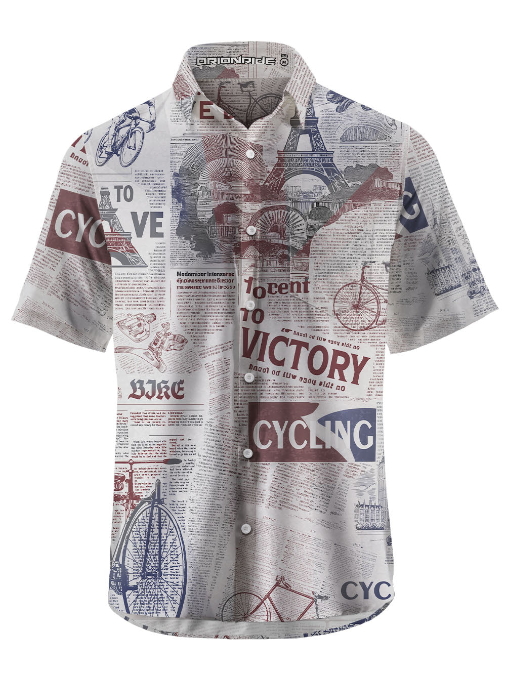 Orionride Ride To Victory Zipper Pockets Ultra Lightweight Short Sleeves Gravel Shirt