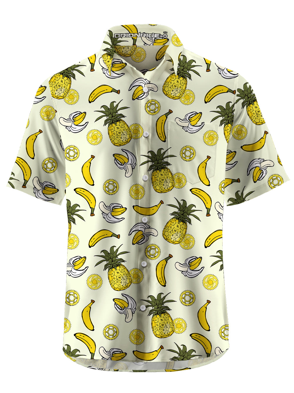 Orionride Pineapple Gear Zipper Pockets Ultra Lightweight Short Sleeves Gravel Shirt