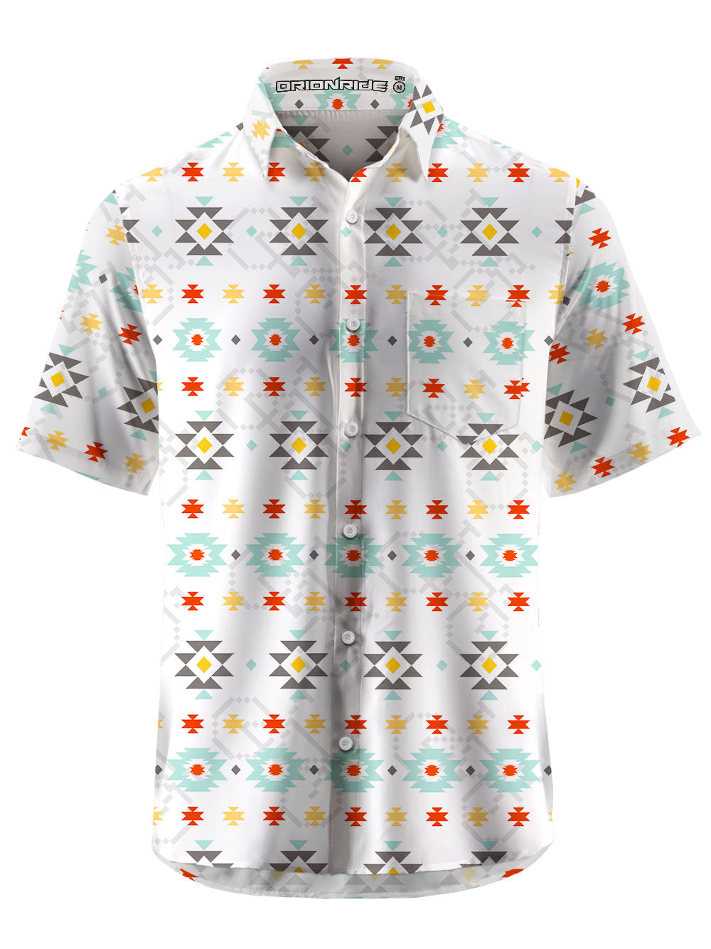 Orionride Color Graphics Zipper Pockets Ultra Lightweight Short Sleeves Gravel Shirt