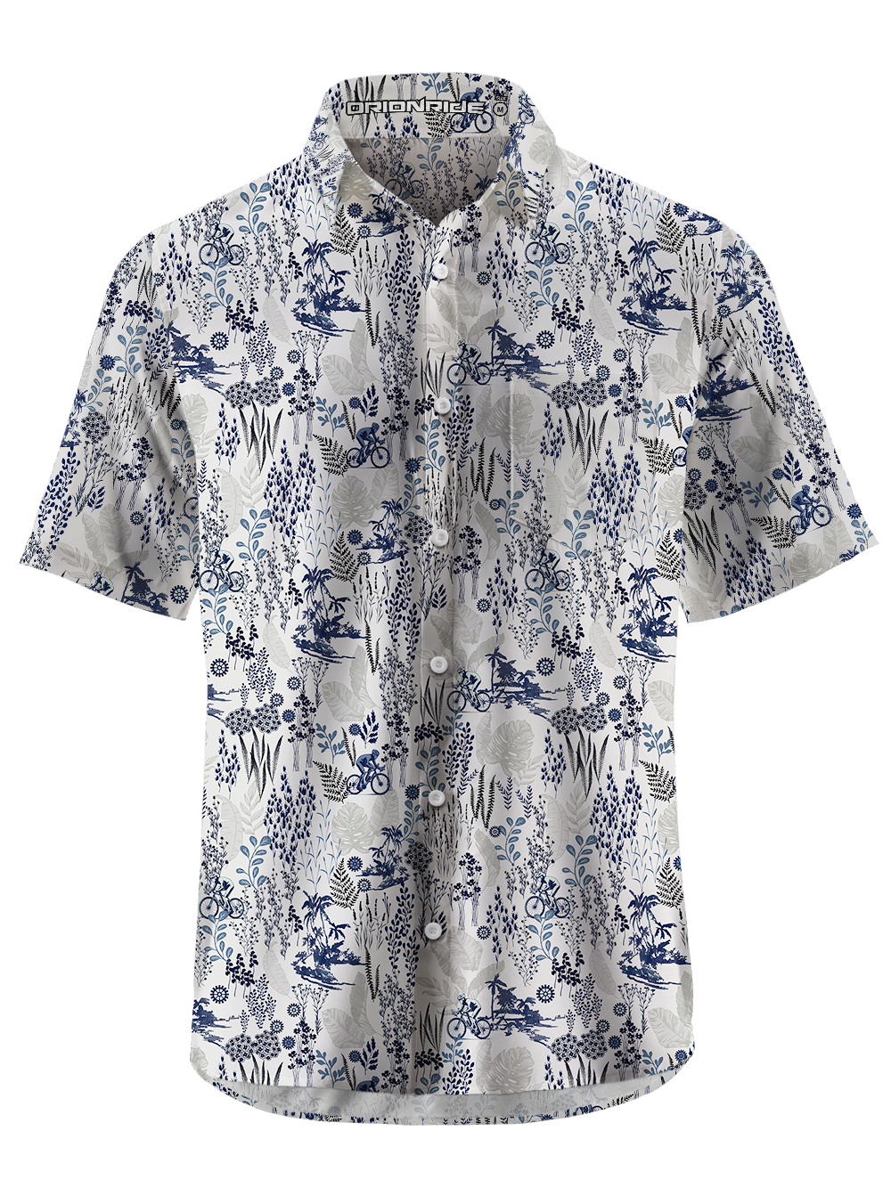 Orionride Dense Forest Zipper Pockets Ultra Lightweight Short Sleeves Gravel Shirt