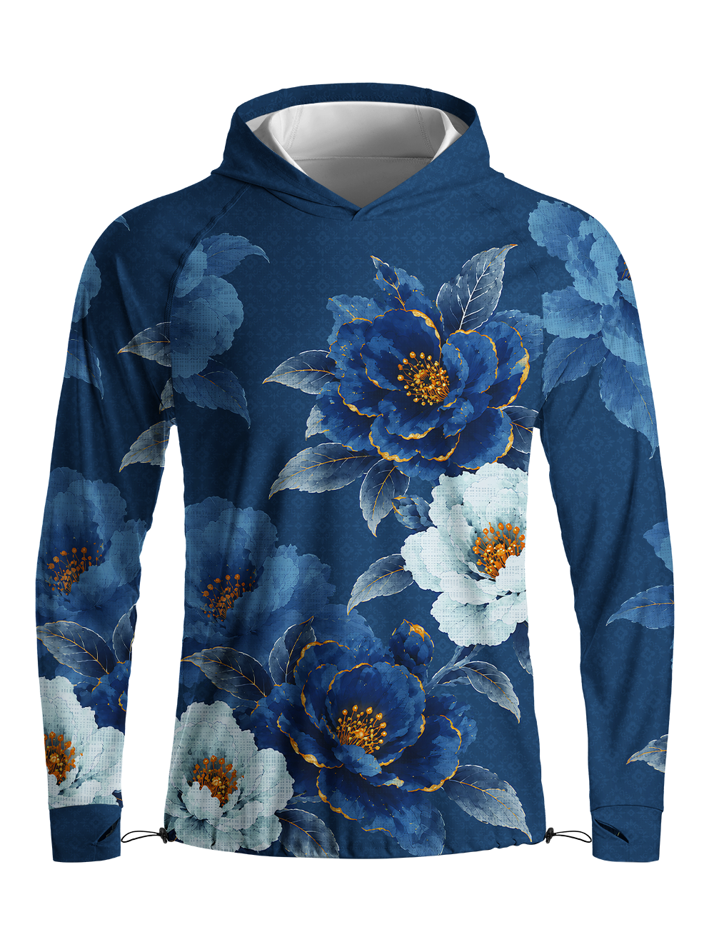 Orionride Gilded Flora Long Sleeve Cycling Hoodie Shirt
