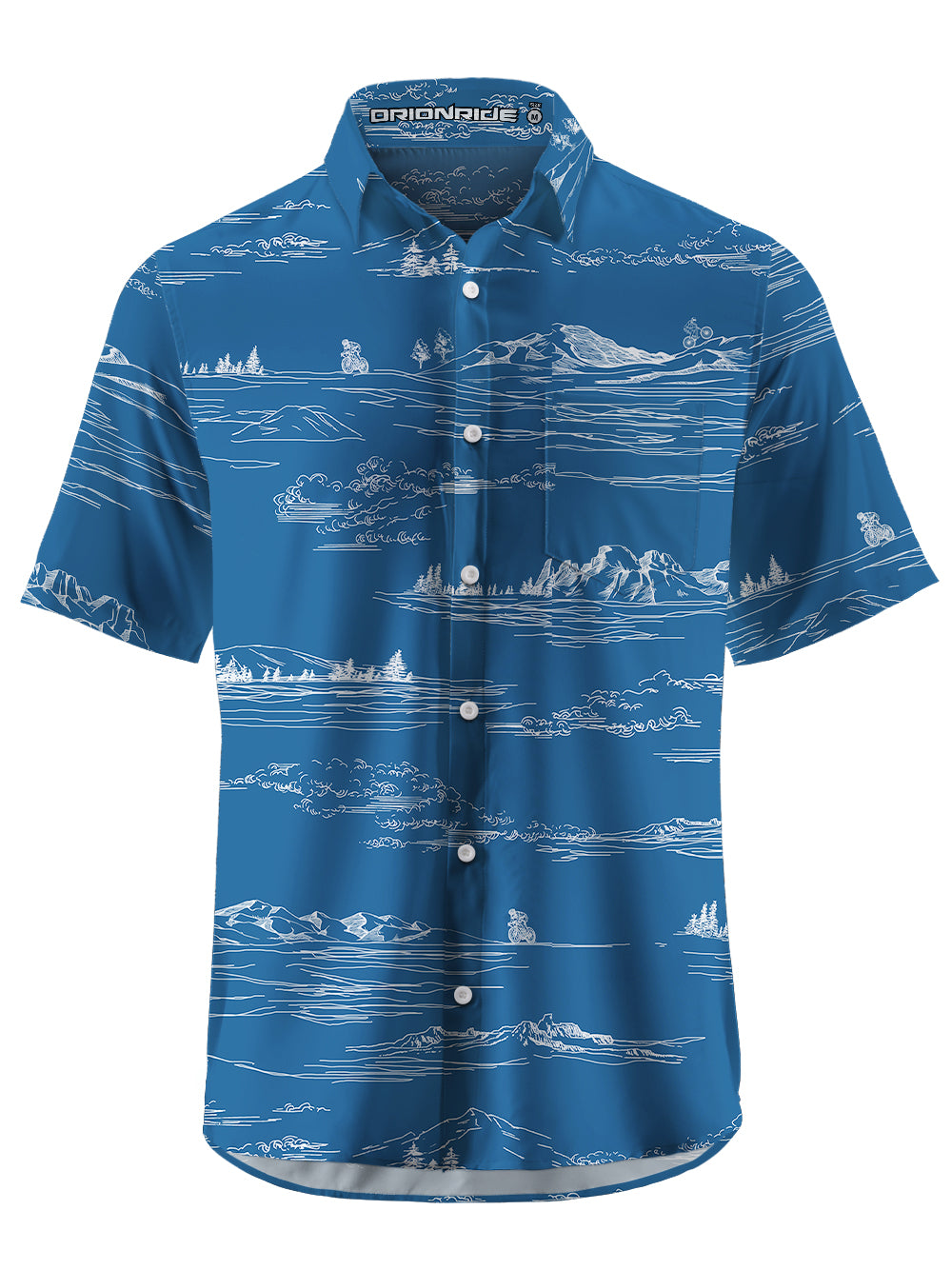 Orionride Relaxed Riding Zipper Pockets Ultra Lightweight Short Sleeves Gravel Shirt