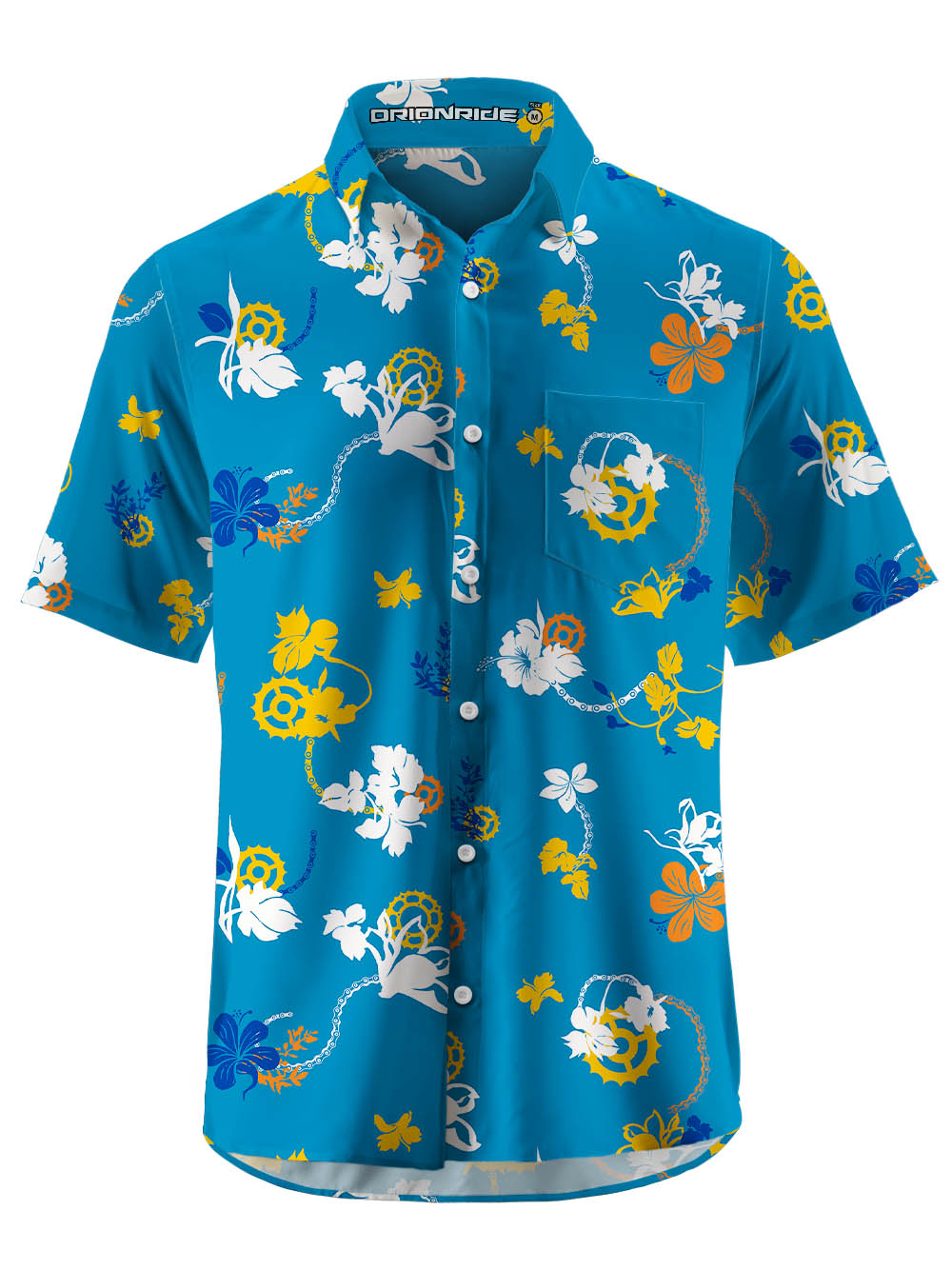 Orionride Gear Flower Zipper Pockets Ultra Lightweight Short Sleeves Gravel Shirt