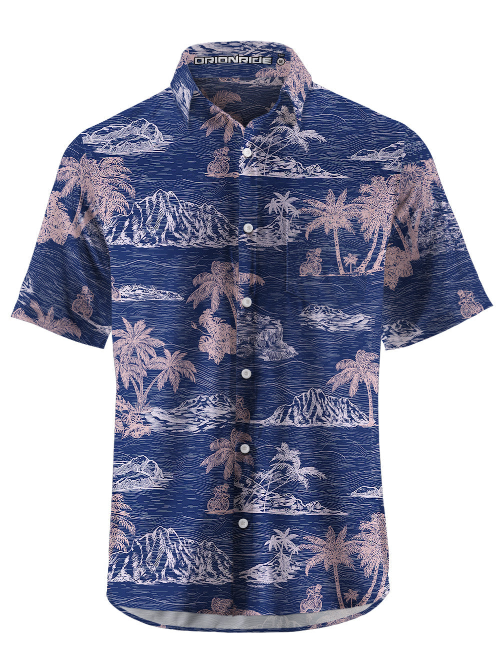Orionride Secluded Island Zipper Pockets Ultra Lightweight Short Sleeves Gravel Shirt