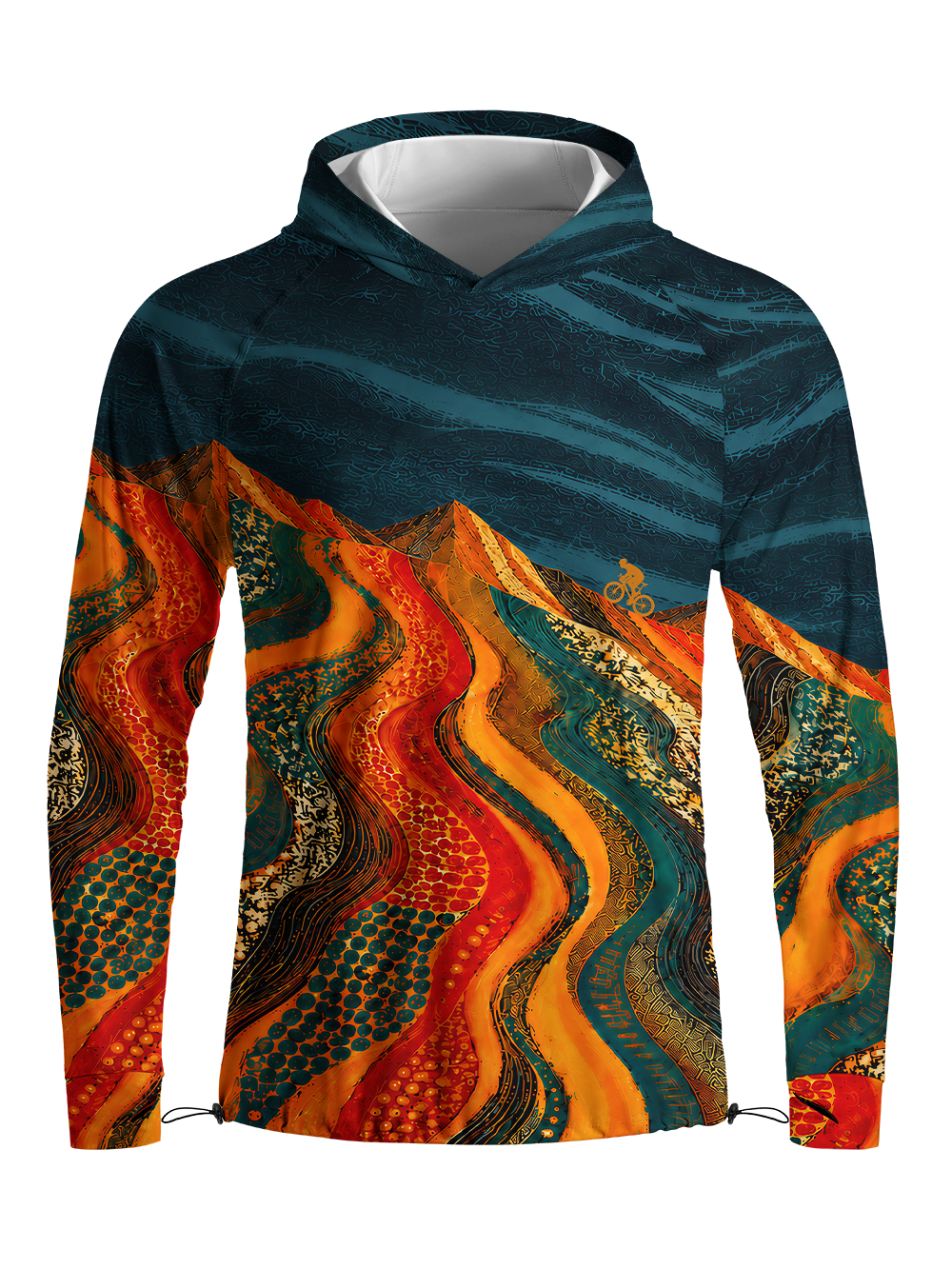 Orionride Fluid Strata Long Sleeve Cycling Hoodie Shirt