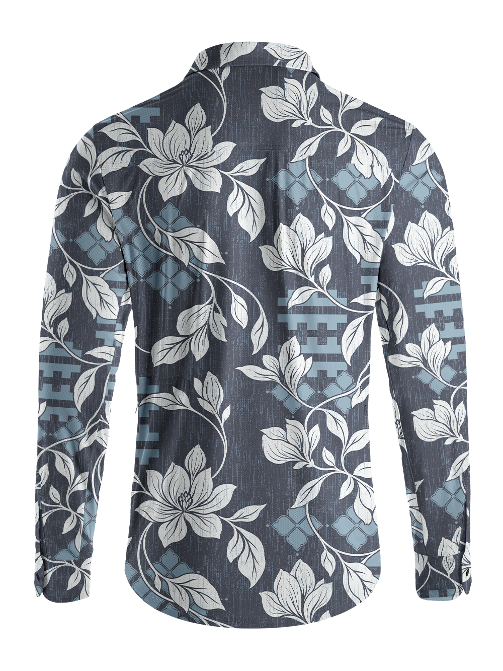 Orionride Retro Aloha Men's Stretchy Breathable Long Sleeve Gravel Shirt
