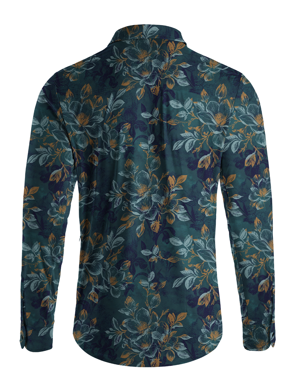 Orionride Faded Botanica Men's Stretchy Breathable Long Sleeve Gravel Shirt