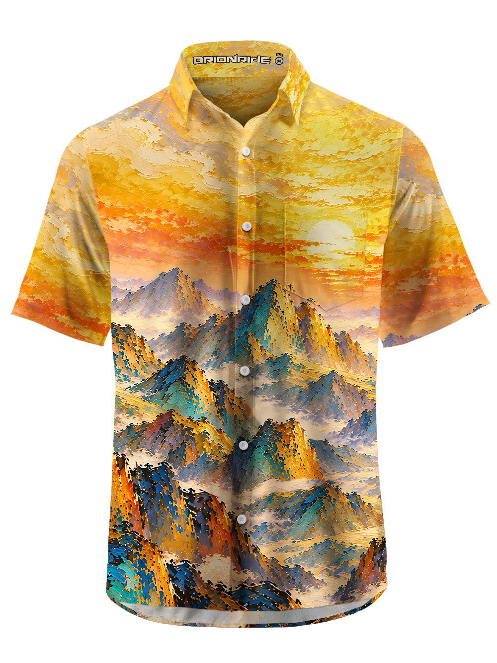 Orionride Golden Ascent Zipper Pockets Ultra Lightweight Short Sleeves Gravel Shirt