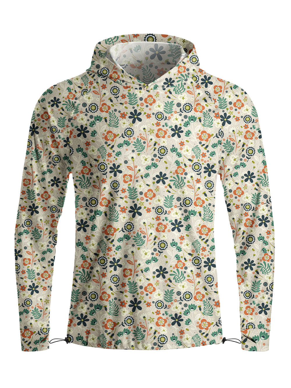 Orionride Flower Ride Long Sleeve Cycling Hoodie Shirt