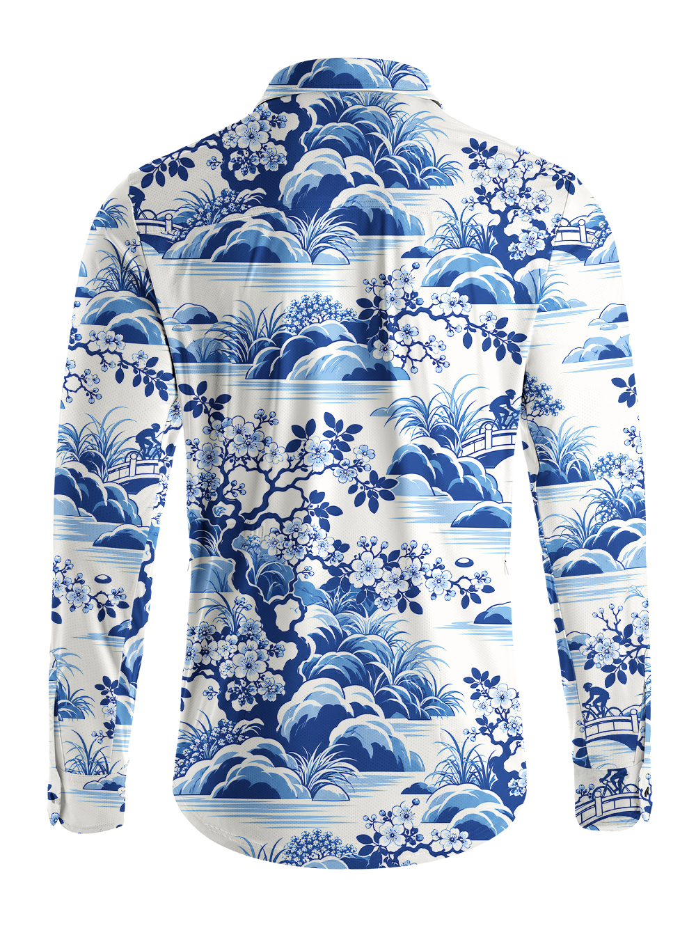 Orionride Porcelain Harmony Men's Stretchy Breathable Long Sleeve Gravel Shirt
