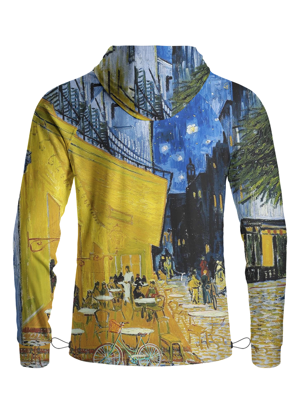 Orionride Van Gogh Clock Long Sleeve Cycling Hoodie Shirt