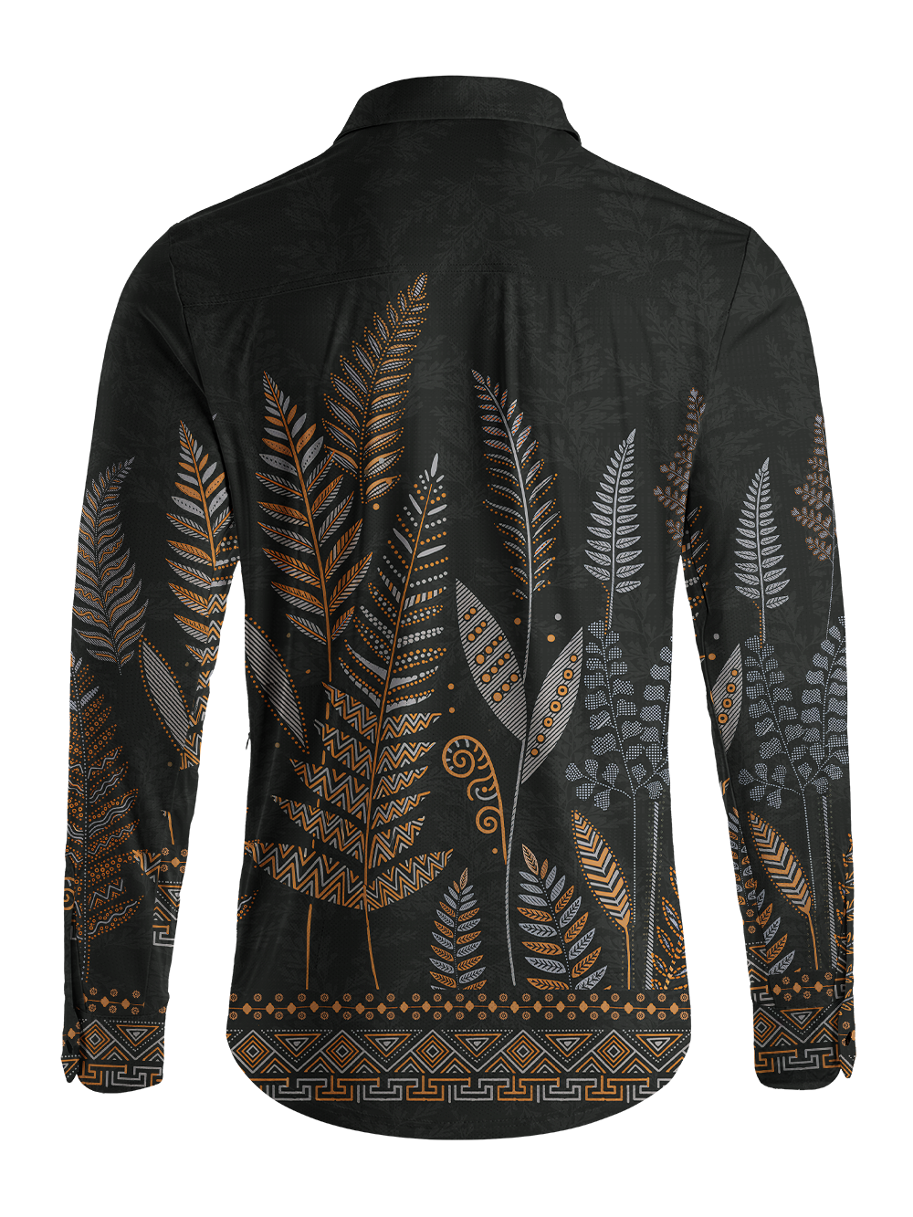 Orionride Night Fern Weave Men's Stretchy Breathable Long Sleeve Gravel Shirt