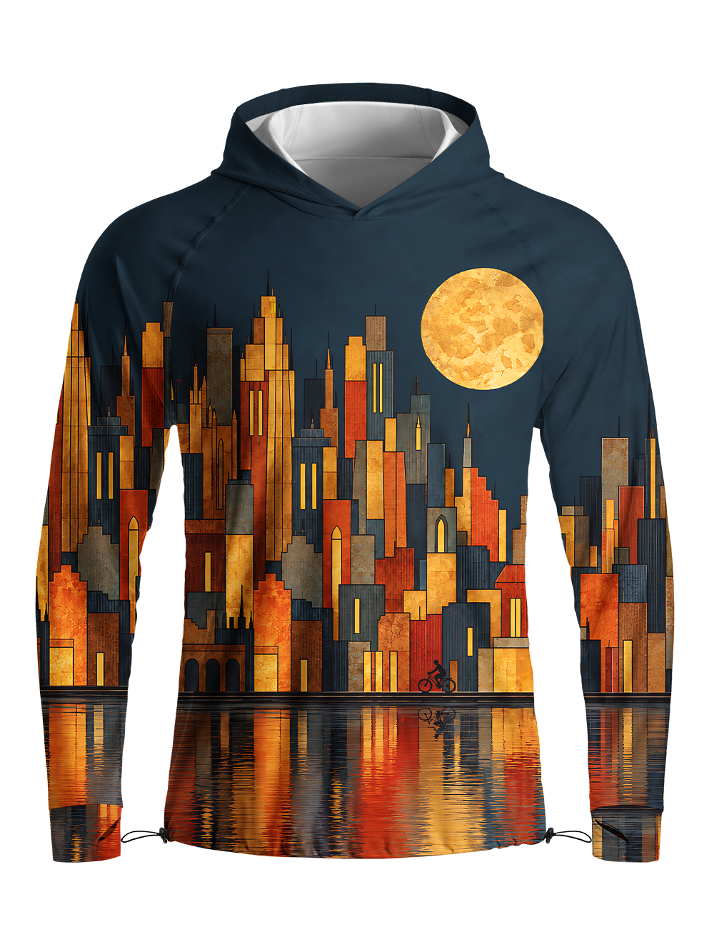 Orionride Urban Nocturne Ride Long Sleeve Cycling Hoodie Shirt
