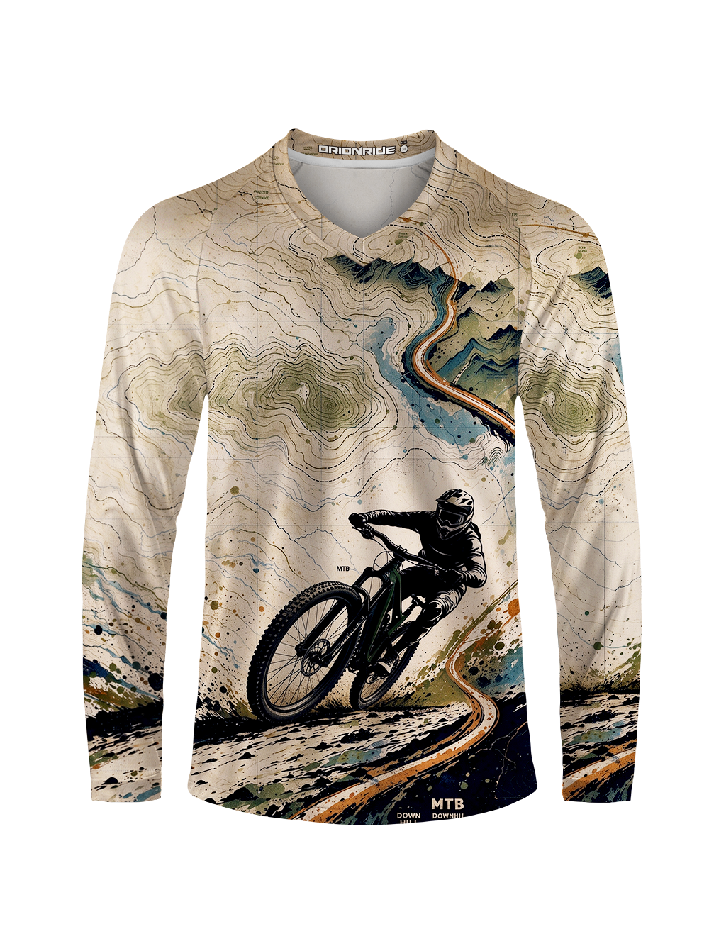 Orionride Topographic Rush Long Sleeve Downhill Jersey