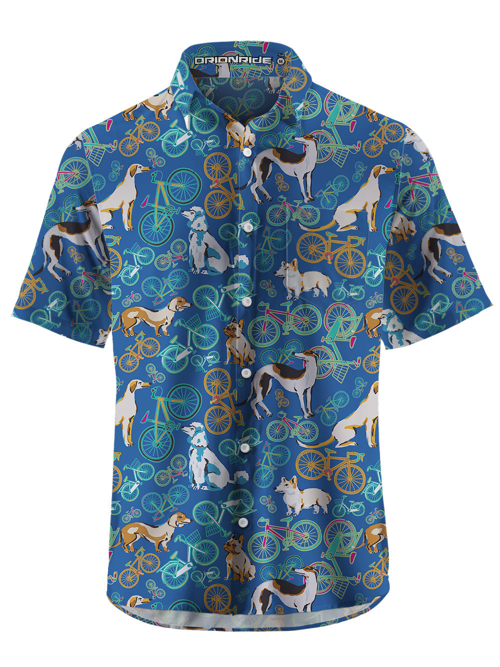 Orionride Pup Ride Ultra Lightweight Short Sleeves Hawaiian shirt